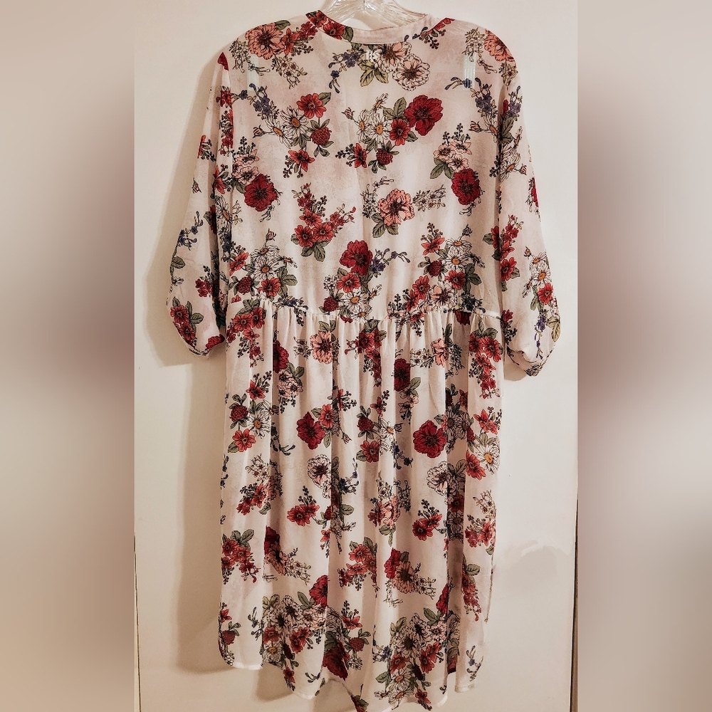 Torrid Lexie Floral Chiffon Babydoll Tunic Hi Lo‎ Top - Picture 8 of 8